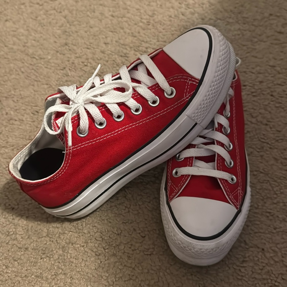 Converse Red Canvas Sneakers